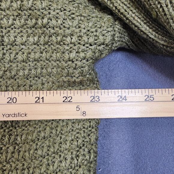 Talbots Womens Sweater 2X Olive Green Wool Blend Cowl Neck Office Casual Cabin - Picture 4 of 10